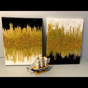 Set of 2 handmade 11 x 14 Acrylic paintings